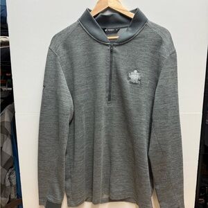 Men's Classic Gray Zip-Up Sweater Royal Ottawa Golf Club